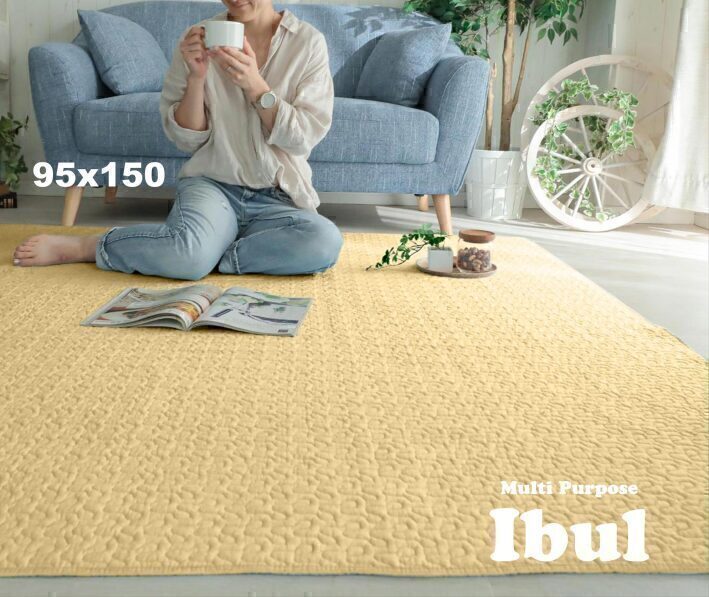 イブル ラグ おしゃれ ラグマット 95×150 キルティング カーペット